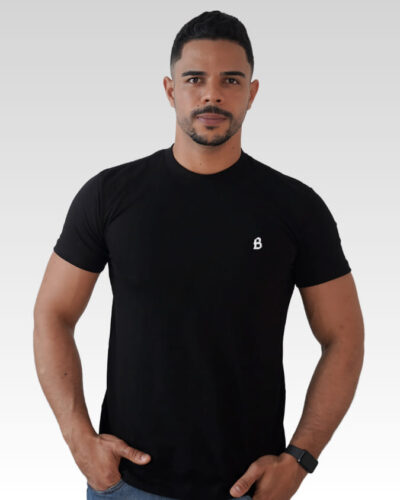 Camiseta Bordada "B" Style - Preta