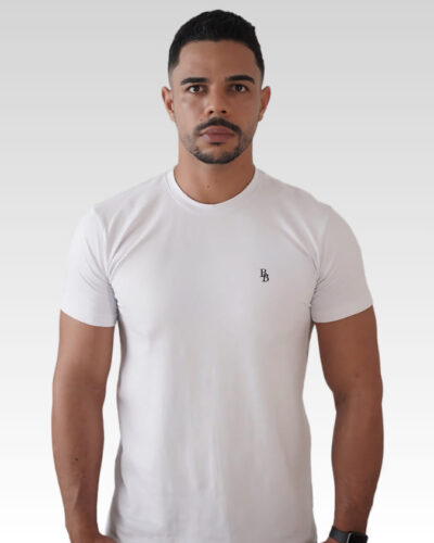 Camiseta Bordada "B" Style - Branca