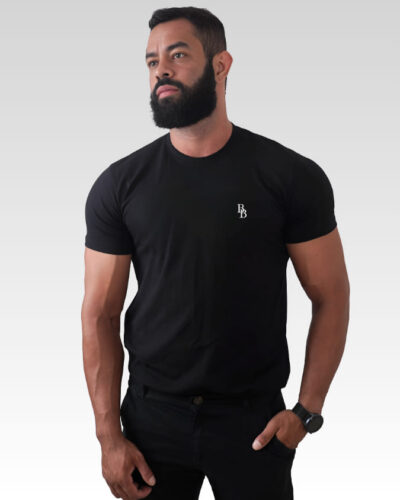 Camiseta Bordada "BB" Preta