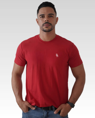 Camiseta Bordada "BB" Vermelha