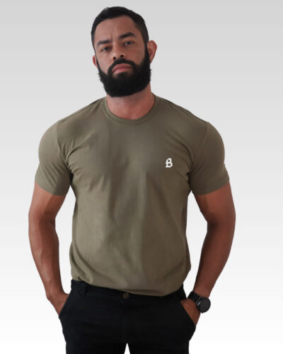 Camiseta Bordada "B" Style - Verde Major