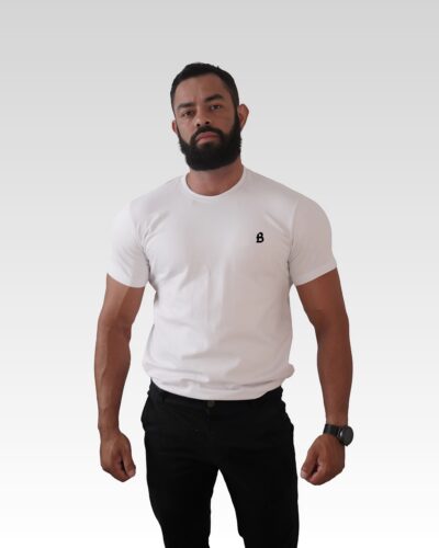 Camiseta Bordada "B" Style - Branca