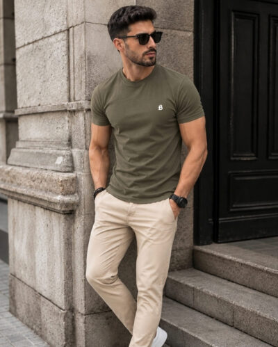 Camiseta Bordada "B" Style - Verde Major