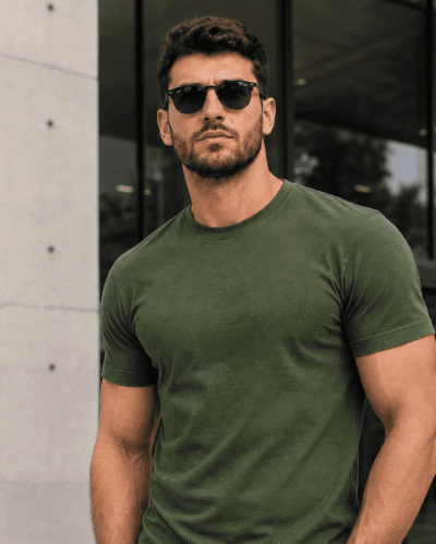 Camiseta Básica Lisa Verde Floresta