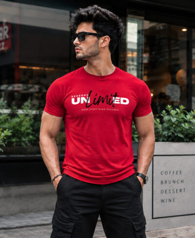Camiseta Vermelha DTF Unlimited